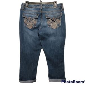 Nine West jewel bling crop jeans size 6 (28)